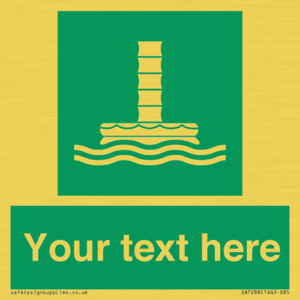 Custom sign safe condition Evacuation chute 